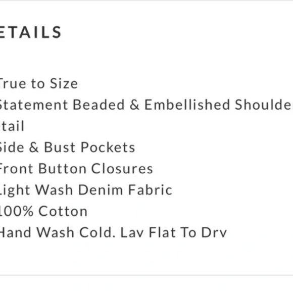 Vici/Polagram Light Blue Embellished Jean Jacket - Picture 7 of 7